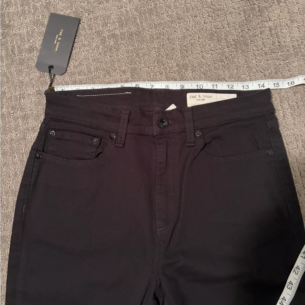 rag & bone High-Rise Skinny Jeans in Black - Picture 5 of 11